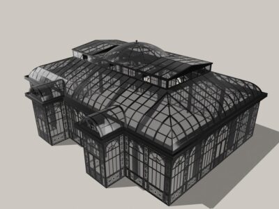 Steel Frame Glass Conservatory, I-Beam Garden Room, Modern Victorian Conservatory